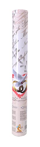 Party Popper Rohr Kanone schießt Konfetti Hochzeit (40 cm), Weiß von Ciao