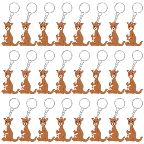 CiciBear 24 Stück Schlüsselanhänger für Känguru-Geburtstag, Babyparty, Waldtiere, Party, Goodie Bag Stuffer, Kindergeburtstag, Karnevalsbelohnungen CiciBear 24 Stück Schlüsselanhänger für Känguru-Geburtstag, Babyparty, Waldtiere, Party, Goodie Bag Stuffer, Kindergeburtstag, Karnevalsbelohnungen von CiciBear