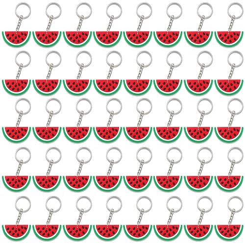 CiciBear 40 Stück Wassermelonen-Schlüsselanhänger, Party-Dekoration für Gäste, Sommer-Wassermelonen-Motto-Party, Babyparty, Schulparty, Kindergeburtstag von CiciBear