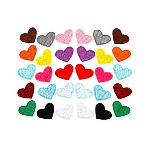 60 Stück Patches zum Aufbügeln, Herz Flicken zum Aufbügeln Kinder, Mini Stickerei Aufnäher, Bügelpatch Erwachsene für Hut Jacke Jeans Rucksäcke DIY Dekoration 60 Stück Patches zum Aufbügeln, Herz Flicken zum Aufbügeln Kinder, Mini Stickerei Aufnäher, Bügelpatch Erwachsene für Hut Jacke Jeans Rucksäcke DIY Dekoration von CiciIng