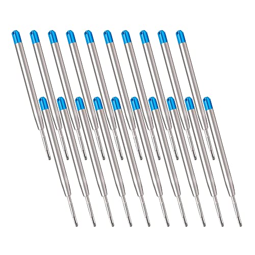 Kugelschreiberminen, 20 x Großraumminen Metall Kugelschreiber Ersatzminen für G2-Format, Kompatible Parker Kugelschreiber, Schreibfarbe Blau von CiciIng