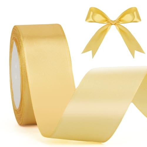 Geschenkband Gold 40mm Satinband 23 Meters Schleifenband Goldenes Für Geschenkverpackung Seidenband Gelb Geschenkbänder Für Geburtstag Stoffband Für Maibaum Deko Halloween Dekoration Satinbänder Geschenkband Gold 40mm Satinband 23 Meters Schleifenband Goldenes Für Geschenkverpackung Seidenband Gelb Geschenkbänder Für Geburtstag Stoffband Für Maibaum Deko Halloween Dekoration Satinbänder von Cidenbio