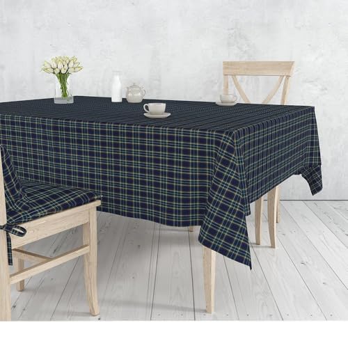 Cieffepi Home Collections Tischdecke Weihnachten Art. Schottland Mittelgroßes Quadrat (Blau, 120 x 140 cm) von Cieffepi Home Collections