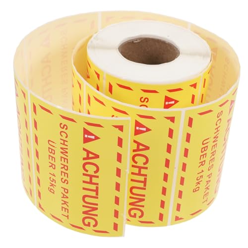 Ciieeo 1 Etikett „Übergewicht“. Warnlabel Vorsicht schwerer Aufkleber Etikettenaufkleberpapier Vorsichtsband Umzugsetiketten für Kartons Warnaufkleber beschichtetes Papier Gelb Ciieeo 1 Etikett „Übergewicht“. Warnlabel Vorsicht schwerer Aufkleber Etikettenaufkleberpapier Vorsichtsband Umzugsetiketten für Kartons Warnaufkleber beschichtetes Papier Gelb von Ciieeo