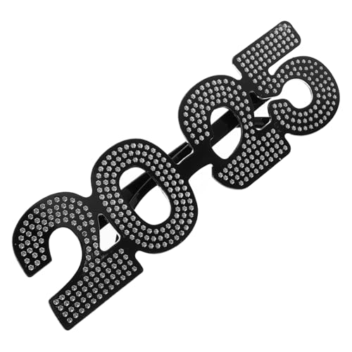 Ciieeo 1 Paar Neuheitsbrille mit Zahlendekor Witzige Partybrille für Silvesterfeiern Leicht und Bequem für Fotos und Festivals Passt Meisten Erwachsenen Schwarzes Design mit Glitzer Ciieeo 1 Paar Neuheitsbrille mit Zahlendekor Witzige Partybrille für Silvesterfeiern Leicht und Bequem für Fotos und Festivals Passt Meisten Erwachsenen Schwarzes Design mit Glitzer von Ciieeo