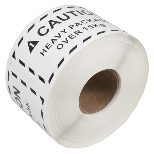Ciieeo 1 Rolle Caution Heavy Object Labels Wasserfeste Warnetiketten für Versand Handling und Verpackung von Schweren Gegenständen Starke Haftung für Sichere von Ciieeo