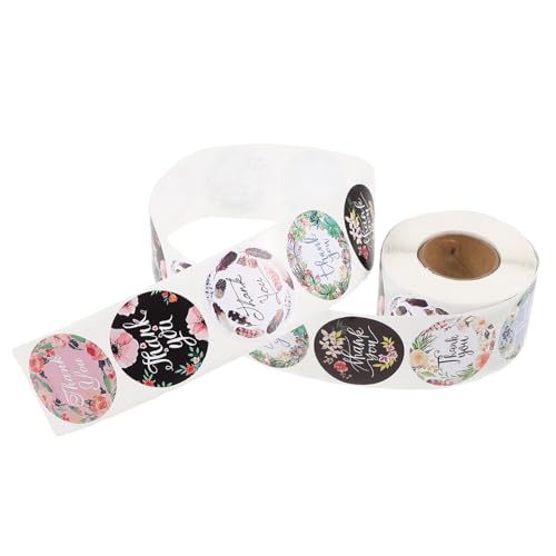 Ciieeo 1 Rolle Danke Aufkleber Danke Stempel Etiketten wickeln backen aufkleber abdichtende Aufkleber Danke Dichtungsaufkleber Vielen Dank Aufkleber Siegeletikett von Ciieeo