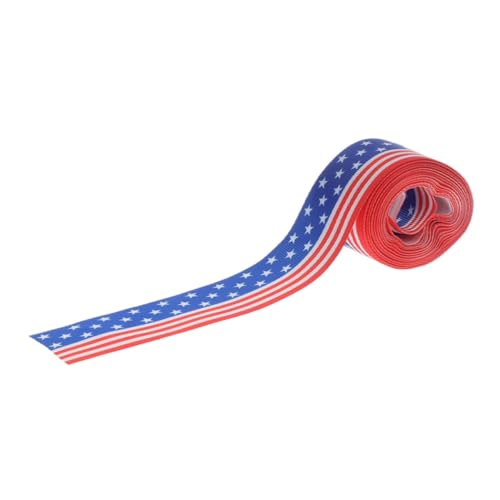 Ciieeo 1 Rolle Dekoratives Band 4. Juli Band Dekoratives Wickelband Gedenktag Dekoration Usa-flaggenband Bänder Für Handwerk Diy-band Zum Unabhängigkeitstag Polyester von Ciieeo