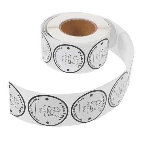 Ciieeo 1 Rolle Frische Eier Aufkleber für Eierkartons mit Selbstklebenden für Zuhause für Hühnerfarm und Frische Produkte Sorgen für und Sauberkeit von Ciieeo