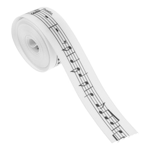 Ciieeo 1 Rolle Geschenkband Band umwickeln DIY-Bänder Feiertagsbänder DIY-Bastelband Musikband Band zum Basteln Bastelbänder Präsentieren Sie Wickelbänder Polyester Weiß von Ciieeo