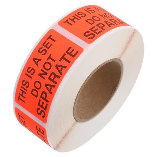 Ciieeo 1 Rolle Öffnen Sie das Etikett nicht schwere Aufkleber Verpackungsaufkleber Warnlabel Etiketten nicht trennen Fluoreszieretiketten Warnaufkleber fluoreszierendes Schreibpapier rot von Ciieeo