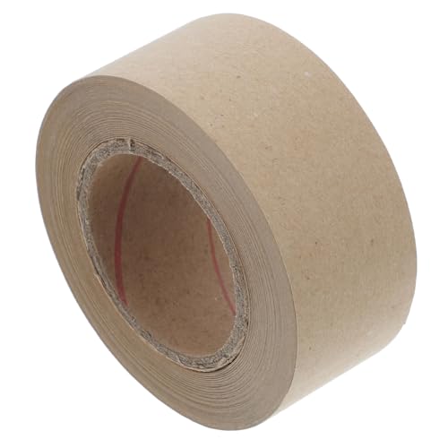 Ciieeo 1 Rolle Wasser lösliches Klebeband Packband farbiges Packband Versandklebeband wasseraktiviertes Klebeband wasseraktivierter Klebebandabroller Papier Brown von Ciieeo