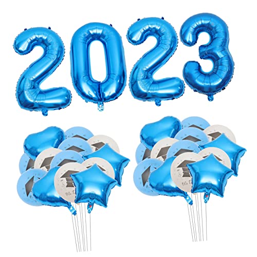 Ciieeo 1 Satz Abschlussballonset Blaue Weiße Luftballons Blaue Sterne Abschlussfeier Dekorationen Kreative Fotorequisiten und Festliche Ciieeo 1 Satz Abschlussballonset Blaue Weiße Luftballons Blaue Sterne Abschlussfeier Dekorationen Kreative Fotorequisiten und Festliche von Ciieeo