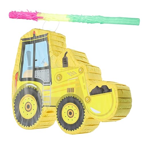 Ciieeo 1 Satz Bagger Pinata für Geburtstagsfeiern Teiliges Gelbe Bagger Pinata Einzigartige Dekoration für Kindergeburtstage Tischmittelpunkt und Partyzubehör von Ciieeo