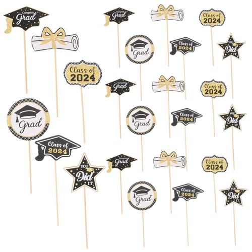 Ciieeo 1 Satz Cupcake Picks Für Abschlussfeier Dekorative Cake Topper Für Graduation Vielseitig Einsetzbar Für Muffins Und Desserts Für Feierliche Anlässe Und Partys 24 Stück Ciieeo 1 Satz Cupcake Picks Für Abschlussfeier Dekorative Cake Topper Für Graduation Vielseitig Einsetzbar Für Muffins Und Desserts Für Feierliche Anlässe Und Partys 24 Stück von Ciieeo