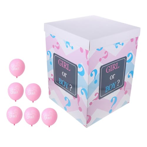 Ciieeo 1 Satz Gender Reveal Ballonbox Set mit Pinken Konfetti Ballons Dekoration für Babyparty und Geschlechtsverkündung Einfache Handhabung für Unvergessliche Ciieeo 1 Satz Gender Reveal Ballonbox Set mit Pinken Konfetti Ballons Dekoration für Babyparty und Geschlechtsverkündung Einfache Handhabung für Unvergessliche von Ciieeo