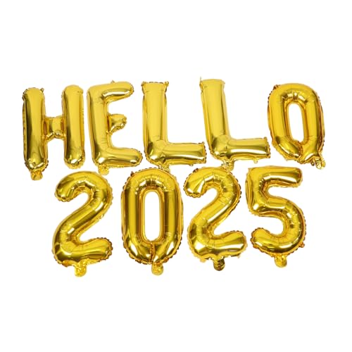 Ciieeo 1 Satz Hello aus Dekorativen Zahlenballons für Neujahrsfeiern Abschlüsse und Jubiläen Stabile Aluminiumfolienballons für Fröhliche Partystimmung von Ciieeo