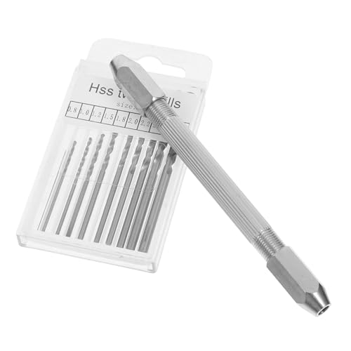 Ciieeo 1 Satz Hexagonale doppelköpfige Handbohrer Reparaturwerkzeugsatz für Uhren Uhrenbohrer Reparatur von Uhren Mini-Sechskant-Uhrenreparaturbohrer Drill Bit Kit Messing Silber von Ciieeo