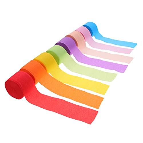 Ciieeo 1 Satz Krepppapier Farben Für Diy Party Dekorationen Hochzeit Und Geburtstagsfeiern Vielseitig Einsetzbar Zu Handhaben Für Kreative Bastelprojekte Und Feste 8rollen von Ciieeo
