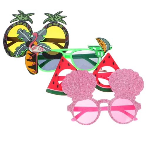 Ciieeo 1 Satz Partybrille Lustige Sonnenbrille Lustige Brille Partyzubehör Zum Thema Strand Party-sonnenbrille Luau Tropische Sonnenbrille Strand Sonnenbrille Stk 4 Stück von Ciieeo