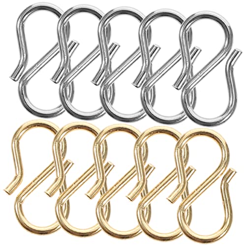 Ciieeo 1 Satz S Haken Verschlüsse Für Schmuck Langlebige Verbindungselemente Für Diy Armbänder Und Für Handarbeiten Und Geschenkideen 10 Stück von Ciieeo