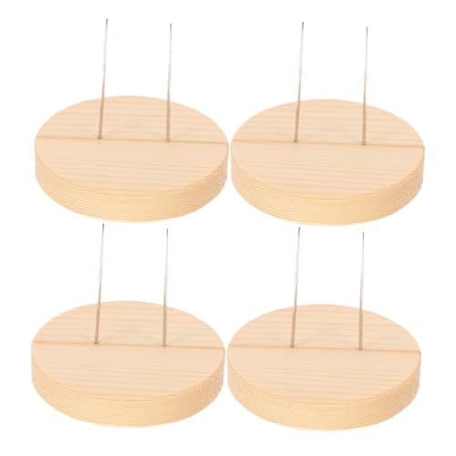Ciieeo 1 Satz Ständer Aus Wollfilz Steht Inhaber Plüsch Puppenanzeigestand Filzpuppen-holzsockel Präsentationsständer Für Häkelpuppen Puppenständer Aus Filz Metall Beige 4 Stück von Ciieeo