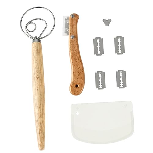 Ciieeo 1 Satz Teiliges Set für Brotbackerei Backwerkzeug für Anfänger und Profis Teigmixer Mehlspachtel und Brotmesser mit Klingen für Verschiedene Brotsorten Ciieeo 1 Satz Teiliges Set für Brotbackerei Backwerkzeug für Anfänger und Profis Teigmixer Mehlspachtel und Brotmesser mit Klingen für Verschiedene Brotsorten von Ciieeo