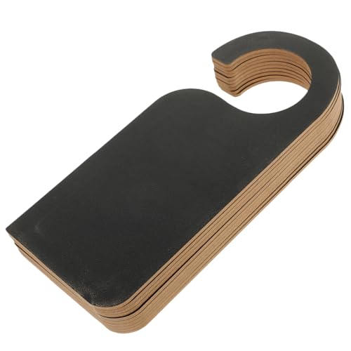 Ciieeo 1 Satz Türschild Aus Holz Streifen Planke Hängend Kleiderbügel Türschild Aufhänger Unfertiges Leeres Zeichen Leere Türhänger Holzentürbügel Türanhänger Aus Holz Schwarz 10 Stück von Ciieeo