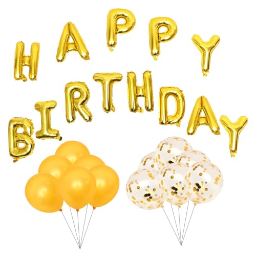 Ciieeo 1 Satz alles zum geburtstag ballon Ballongirland -Kit Girlanden-Kit Dusche hochzeitsdeko ballon DIY dekoration Ballonbogen-Kit Aluminiumfolie Golden von Ciieeo