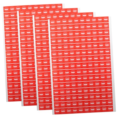 Ciieeo 1 Satz -tags Aufkleber Dauerhaft Etikett Stichworte Klebendes Warnschild Warnscheiben Rot Papier 1000 Stück Ciieeo 1 Satz -tags Aufkleber Dauerhaft Etikett Stichworte Klebendes Warnschild Warnscheiben Rot Papier 1000 Stück von Ciieeo