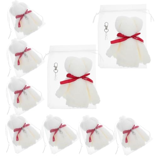 Ciieeo 1 Set Bärenhandtuch Schlüsselanhänger Für Jungen Handtücher Waschlappen Brautparty Schlüsselanhänger Hochzeitsparty Babyparty Taufe von Ciieeo