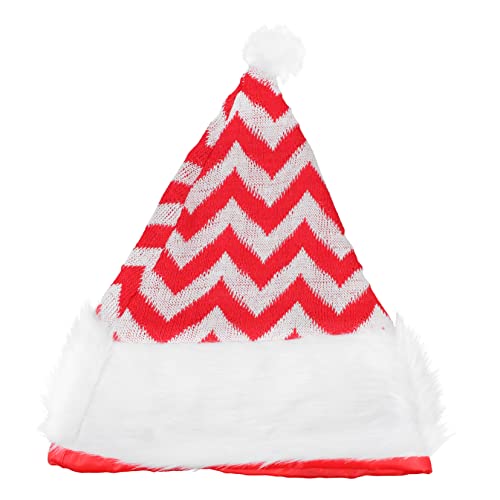 Ciieeo 1 Stück Gestreifte Weihnachtsmütze Rote Mütze Partyhüte Für Erwachsene Weihnachtsdekoration Lustige Mützen Weihnachtsmütze Party Kegelhüte Weihnachtsmütze von Ciieeo