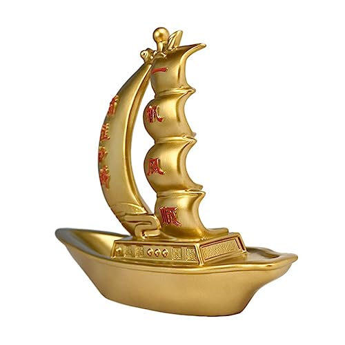 Ciieeo 1 Stück Goldene Segelboot Dekoration aus Harz für Wohnzimmer Büro Schlafzimmer Kreatives zur Einweihung Tischdeko für Verschiedene Anlässe Ciieeo 1 Stück Goldene Segelboot Dekoration aus Harz für Wohnzimmer Büro Schlafzimmer Kreatives zur Einweihung Tischdeko für Verschiedene Anlässe von Ciieeo