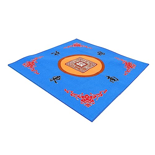 Ciieeo 1 Stück rutschfeste Tischdecke für Mahjong Poker Quadratische Spielmatte Blau für Familienfeiern mit Schalldämpfenden Eigenschaften und Dekorativem Design von Ciieeo