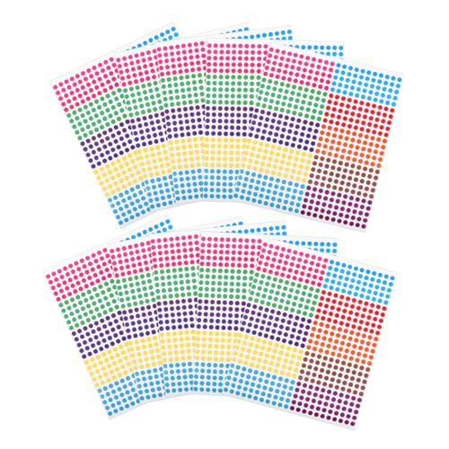 Ciieeo 10 Blatt Bunte Rundpunktaufkleber Abnehmbare Selbstklebende Etiketten für Schnelle Organisation Vielseitige Farbige Markierungsaufkleber für Büro und Schule Ciieeo 10 Blatt Bunte Rundpunktaufkleber Abnehmbare Selbstklebende Etiketten für Schnelle Organisation Vielseitige Farbige Markierungsaufkleber für Büro und Schule von Ciieeo