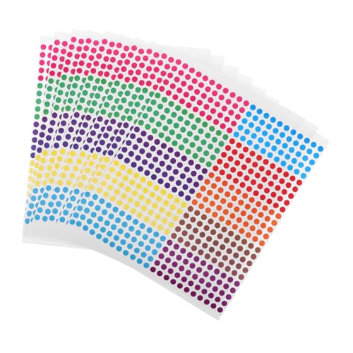 Ciieeo 10 Blatt Punktetiketten Abziehbare Selbstklebende Etiketten für Schnelle Organisation für Büro und Schule Ciieeo 10 Blatt Punktetiketten Abziehbare Selbstklebende Etiketten für Schnelle Organisation für Büro und Schule von Ciieeo