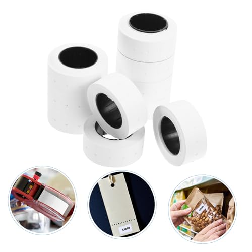 Ciieeo 10 Rollen Preisschilder Etikettenpapier Weiße Klebeetiketten pro Rolle für Preisauszeichnung im Handel Haftstark Vielseitig Einsetzbar für Markt und Geschäft Ciieeo 10 Rollen Preisschilder Etikettenpapier Weiße Klebeetiketten pro Rolle für Preisauszeichnung im Handel Haftstark Vielseitig Einsetzbar für Markt und Geschäft von Ciieeo