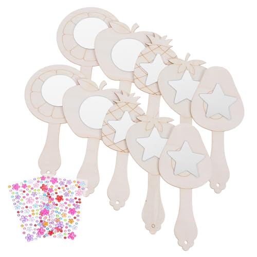 Ciieeo 10 Sätze Diy Holzspiegel für Teiliges Set mit Glitzersteinen für Bastelprojekte und Partydekoration Junge Sicher und Ciieeo 10 Sätze Diy Holzspiegel für Teiliges Set mit Glitzersteinen für Bastelprojekte und Partydekoration Junge Sicher und von Ciieeo