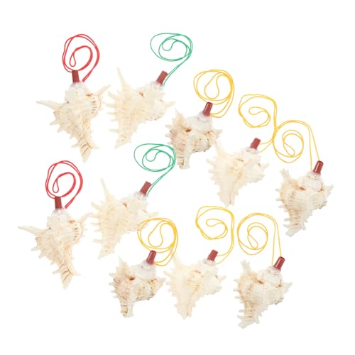 Ciieeo 10 Stück Conch Pfeifen Musikinstrumente für Kleinkinder Shell Whistle Lautes Signal für Feste und Erinnerungen von Ciieeo