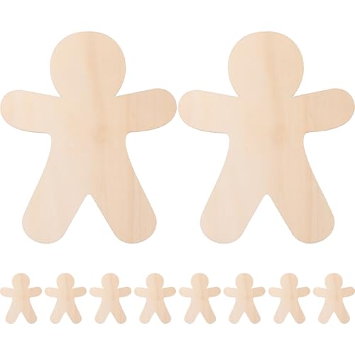 Ciieeo 10 Stück Diy-holzausschnitte, Unvollendete Lebkuchenmann-holzausschnitte mit Weihnachtsmotiv, 11,9 X 9,4 Cm, Khaki, für Christbaumschmuck, Basteln, Heimdekoration Ciieeo 10 Stück Diy-holzausschnitte, Unvollendete Lebkuchenmann-holzausschnitte mit Weihnachtsmotiv, 11,9 X 9,4 Cm, Khaki, für Christbaumschmuck, Basteln, Heimdekoration von Ciieeo