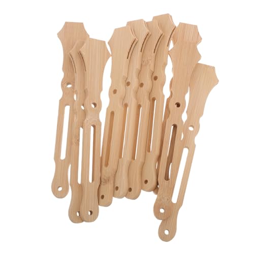Ciieeo 10 Stück Fächergriff aus Bambus Handheld -Fan DIY DIY-Fans zum Basteln Lüftergriffe Lüfter klebt Bastelstöcke aus Holz Fächergriff-Handwerk DIY -Fan Fan-Handwerk Beige von Ciieeo
