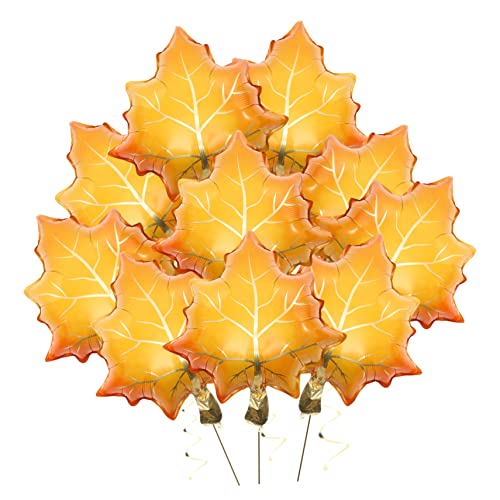 Ciieeo 10 Stück Folienballons Herbstblatt Ahornblatt Form Dekoration für Thanksgiving Feiern Fotorequisiten für Partys und Herbstliche Anlässe Gelbe Aluminiumfolie Ciieeo 10 Stück Folienballons Herbstblatt Ahornblatt Form Dekoration für Thanksgiving Feiern Fotorequisiten für Partys und Herbstliche Anlässe Gelbe Aluminiumfolie von Ciieeo