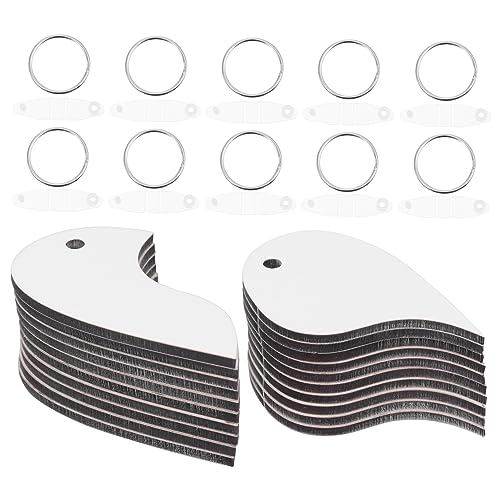 Ciieeo 10 Stück Herzförmige Schlüsselanhänger Set Teiliges DIY Keychain Set Stilvolle Leere Schlüsselringe für Kreative Bastelprojekte Geeignet für Altersgruppen für Gestaltung von Ciieeo