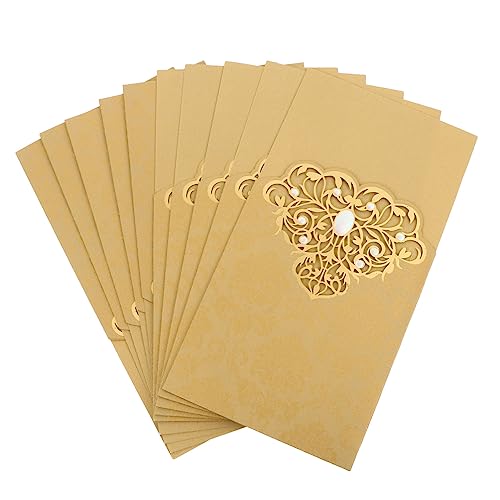 Ciieeo 10 Stück Hochzeitskarten mit Umschlägen Filigrane Einladungskarten für Hochzeit Braut und Bräutigam Diamantverziert Vielseitig Einsetzbar für Feiern und Besondere Ciieeo 10 Stück Hochzeitskarten mit Umschlägen Filigrane Einladungskarten für Hochzeit Braut und Bräutigam Diamantverziert Vielseitig Einsetzbar für Feiern und Besondere von Ciieeo