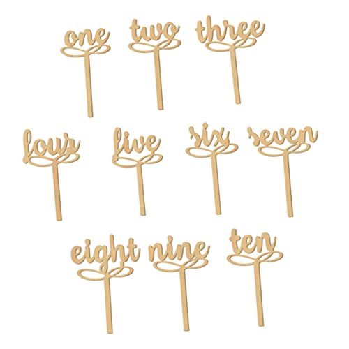 Ciieeo 10 Stück Holz Tischnummern Hochzeit Sitzplatzkarten für Feierlichkeiten Wiederverwendbar für Blumenarrangements und Kuchendekoration Ciieeo 10 Stück Holz Tischnummern Hochzeit Sitzplatzkarten für Feierlichkeiten Wiederverwendbar für Blumenarrangements und Kuchendekoration von Ciieeo