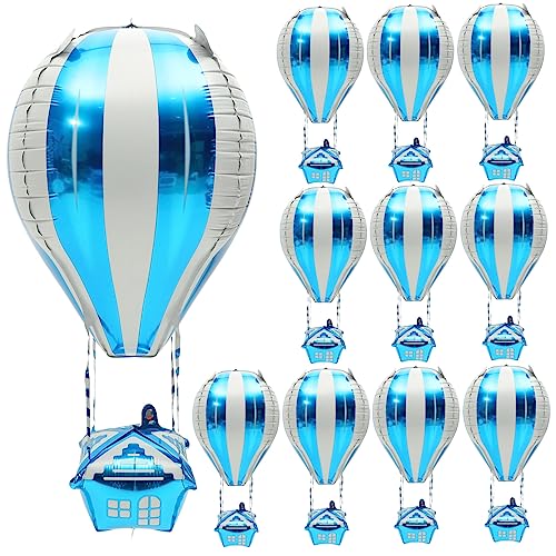 Ciieeo 10 Stück Hot Air Balloon Folienballons Aluminium Luftballons für Kindergeburtstage Partydekoration und Feiern Blau Kreative Fotodekoration und Farbenfrohe Ciieeo 10 Stück Hot Air Balloon Folienballons Aluminium Luftballons für Kindergeburtstage Partydekoration und Feiern Blau Kreative Fotodekoration und Farbenfrohe von Ciieeo