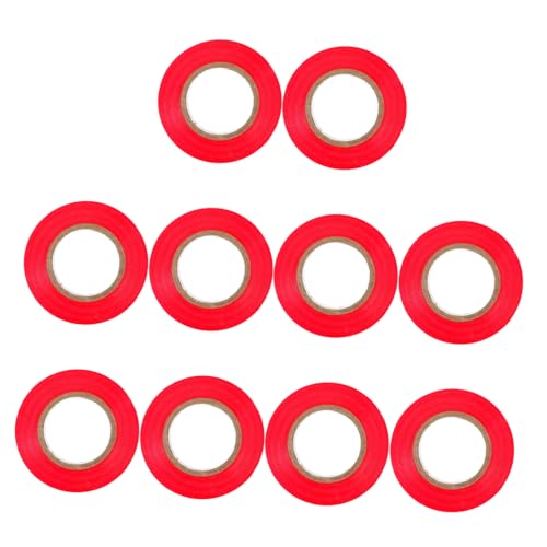 Ciieeo 10 Stück Isolierende Wasserdichte Klebeband Elektrisches Klebeband Schwarzes Isolierband Weißes Isolierband Isolierung Vinyl Farbig Elektrisches Band Elektriker Band Rot Pvc von Ciieeo