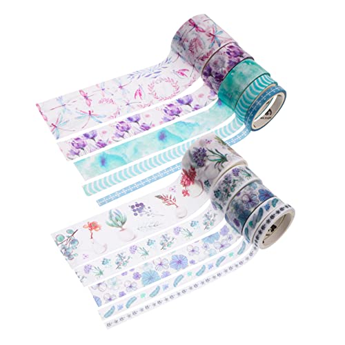 Ciieeo 10 Stück Japanisches Washi-klebeband Mit Blumenmuster Rollen Für Journaling Basteln Scrapbooking Dekoratives Papierband von Ciieeo