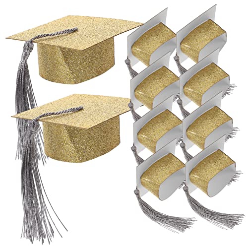 Ciieeo 10 Stück Mini Doktorhut Goblet Cover Abschlussfeier Hüte mit Quaste für Weingläser Dekoration für Studienabschlüsse und Feiern Langlebig und Partyaccessoires Ciieeo 10 Stück Mini Doktorhut Goblet Cover Abschlussfeier Hüte mit Quaste für Weingläser Dekoration für Studienabschlüsse und Feiern Langlebig und Partyaccessoires von Ciieeo
