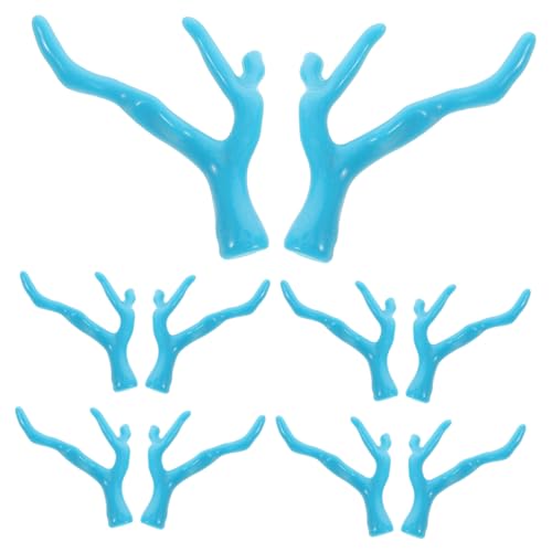 Ciieeo 10 Stück Nachahmung Korallendrachenhornkopfschmuck Künstliche Zweige Zur Dekoration Gefälschte Baumzweige Haarnadelmaterial Baumzweige Zur Dekoration Ast Blue Acryl von Ciieeo